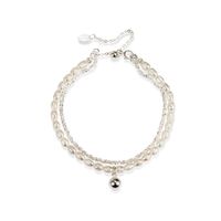 Elegant Simple Style Geometric Freshwater Pearl Sterling Silver Plating Bracelets main image 2