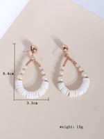 1 Pair Ethnic Style Streetwear Water Droplets Plating Beaded Synthetic Resin Shell 18k Gold Plated Drop Earrings main image 6
