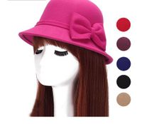 Women's Casual Elegant Retro Bow Knot Wide Eaves Fedora Hat main image 1