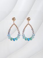 1 Pair Ethnic Style Streetwear Water Droplets Plating Beaded Synthetic Resin Shell 18k Gold Plated Drop Earrings sku image 4