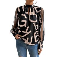 Women's Blouse Long Sleeve Blouses Printing Simple Style Letter main image 2