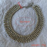 Vintage Style Exaggerated Solid Color Gold Plated Silver Plated Rhinestones Alloy Wholesale Necklace main image 2