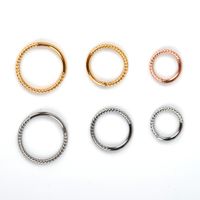 1 Pièce Style Simple Couleur Unie Placage Acier Inoxydable Acier Au Titane Plaqué Or 18k Plaqué Or Rose Piercing Au Nez main image 6