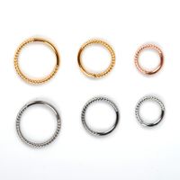 1 Piece Simple Style Solid Color Plating Stainless Steel Titanium Steel 18k Gold Plated Rose Gold Plated Nose Ring main image 1