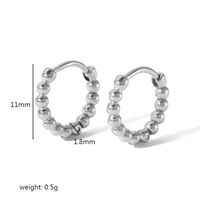 1 Pair Casual Simple Style Streetwear Twist Plating Inlay 304 Stainless Steel Zircon Earrings sku image 1