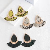 1 Pair Lady Ethnic Style Bohemian Water Droplets Plating Pu Leather Alloy 18k Gold Plated Drop Earrings main image 1