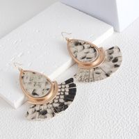 1 Pair Lady Ethnic Style Bohemian Water Droplets Plating Pu Leather Alloy 18k Gold Plated Drop Earrings sku image 2
