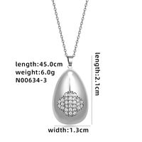 304 Stainless Steel Copper Simple Style Plating Inlay Geometric Solid Color Zircon Pendant Necklace sku image 4
