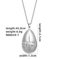 304 Stainless Steel Copper Simple Style Plating Inlay Geometric Solid Color Zircon Pendant Necklace sku image 8