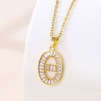Stainless Steel Titanium Steel 18K Gold Plated Vintage Style Plating Inlay Round Heart Shape Snowflake Zircon Pendant Necklace main image 8