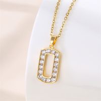Stainless Steel Titanium Steel 18K Gold Plated Vintage Style Plating Inlay Round Heart Shape Snowflake Zircon Pendant Necklace main image 4