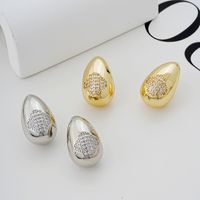1 Pair Ig Style Simple Style Geometric Butterfly Plating Inlay Copper Zircon White Gold Plated Gold Plated Ear Studs main image 8