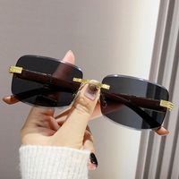 Einfacher Stil Strassenmode Farbblock Pc Quadrat Rahmenlos Sonnenbrille Der Frauen sku image 1