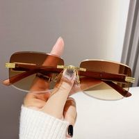Einfacher Stil Strassenmode Farbblock Pc Quadrat Rahmenlos Sonnenbrille Der Frauen sku image 5