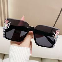 Simple Style Streetwear Leopard Pc Square Diamond Frameless Women's Sunglasses main image 3