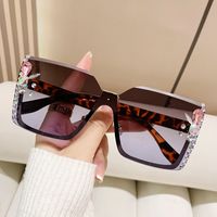 Simple Style Streetwear Leopard Pc Square Diamond Frameless Women's Sunglasses main image 2