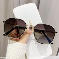 Simple Style Streetwear Color Block Ac Polygon Full Frame Women's Sunglasses main image 3