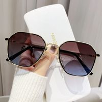 Simple Style Streetwear Color Block Ac Polygon Full Frame Women's Sunglasses sku image 4