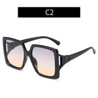 Streetwear Color Block Ac Square Full Frame Women's Sunglasses sku image 1