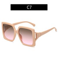 Streetwear Color Block Ac Square Full Frame Women's Sunglasses sku image 6