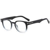 Business Basic Gradient Color Solid Color Ac Round Frame Full Frame Glasses sku image 2