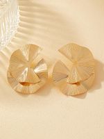 1 Pair Vintage Style Sector Alloy Ear Studs main image 6