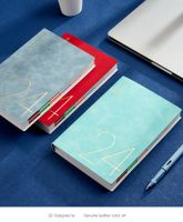 1 Piece Solid Color School Pu Leather Paper Preppy Style Notebook main image 2