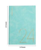 1 Piece Solid Color School Pu Leather Paper Preppy Style Notebook sku image 4