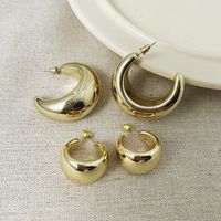 1 Pair Vintage Style Solid Color Plating Alloy Ear Studs main image 1