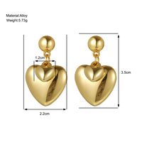 1 Pair Vintage Style Heart Shape Plating Alloy Drop Earrings main image 5