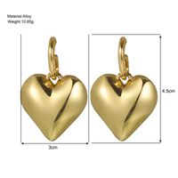 1 Pair Vintage Style Heart Shape Plating Alloy Drop Earrings main image 4