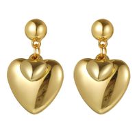1 Pair Vintage Style Heart Shape Plating Alloy Drop Earrings main image 2