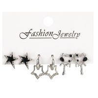 1 Set Cute Sweet Star Butterfly Plating Inlay Alloy Artificial Crystal Drop Earrings main image 2