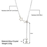 Simple Style Star Alloy Plating Hollow Out Inlay Rhinestones Women's Pendant Necklace main image 2