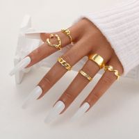 Simple Style Solid Color Alloy Plating Women's Rings main image 1