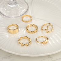 Simple Style Solid Color Alloy Plating Women's Rings main image 4