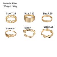 Simple Style Solid Color Alloy Plating Women's Rings main image 2