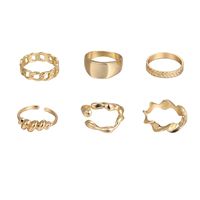 Simple Style Solid Color Alloy Plating Women's Rings main image 5