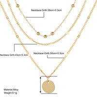 Simple Style Geometric Circle Alloy Plating Women's Layered Necklaces main image 3