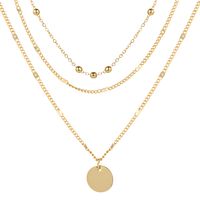 Simple Style Geometric Circle Alloy Plating Women's Layered Necklaces main image 2