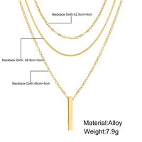 Simple Style Geometric Solid Color Alloy Plating Women's Pendant Necklace main image 3