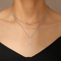 Simple Style Geometric Solid Color Alloy Plating Women's Pendant Necklace sku image 2