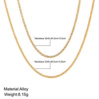 Simple Style Korean Style Solid Color Alloy Plating Women's Double Layer Necklaces main image 5