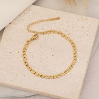 Señora Estilo Simple Viajar Diariamente Forma De Corazón Acero Inoxidable Chapados en oro de 18k Pulsera Al Mayoreo main image 7