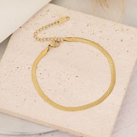 Lady Simple Style Commute Heart Shape Stainless Steel 18K Gold Plated Bracelets In Bulk sku image 3