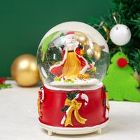 Creative Christmas Snow Decoration Glowing Crystal Ball Music Box sku image 15