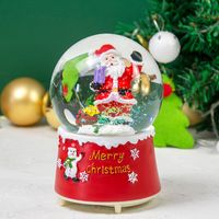 Creative Christmas Snow Decoration Glowing Crystal Ball Music Box sku image 12