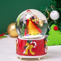 Creative Christmas Snow Decoration Glowing Crystal Ball Music Box sku image 14