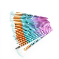 Lady Artificial Fiber Plastic Plastic Handle Makeup Brushes 1 Set sku image 6