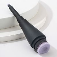 Lady Black Artificial Fiber Plastic Handgrip Makeup Brushes 1 Piece main image 1